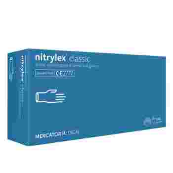Перчатки нитрил без пудры нестер Nitrylex Classic Blue 100 шт (M)