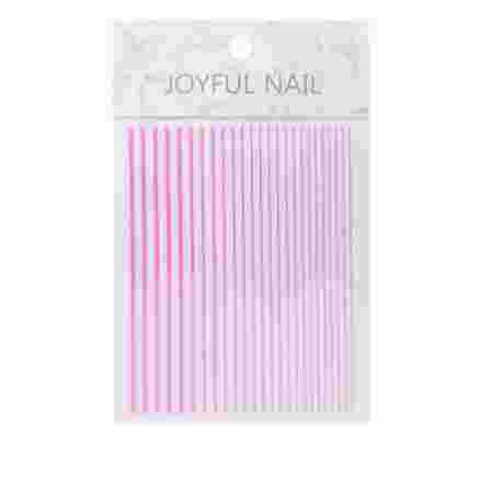 Наклейка гибкая Nail sticker (Линии неон розовые)