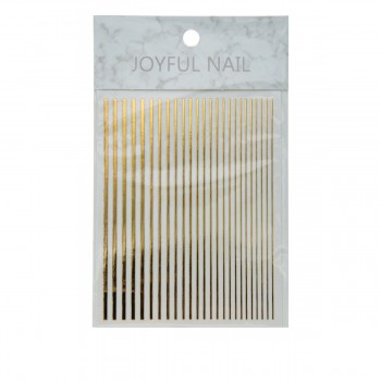 Лента гибкая для ногтей Nail sticker (Линии золото)