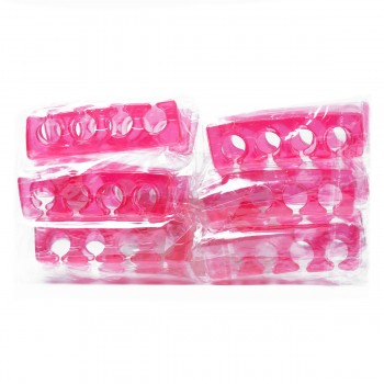 Разделители пальцев силиконовый для педикюра 10 пар (Розовый)