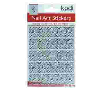 Наклейки для ногтей KODI Nail Art Stickers Silver 008BP