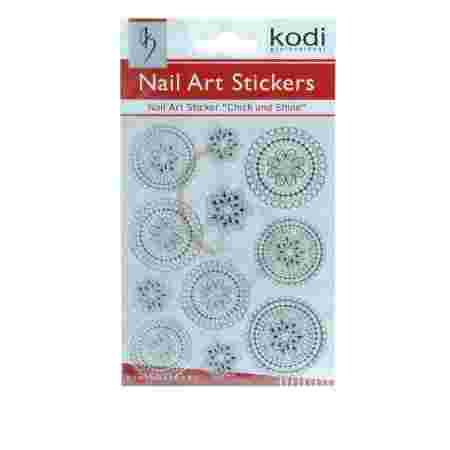 Наклейки для ногтей KODI Nail Art Stickers Silver 001YL