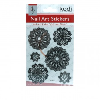 Наклейки для ногтей KODI Nail Art Stickers Black 006YL