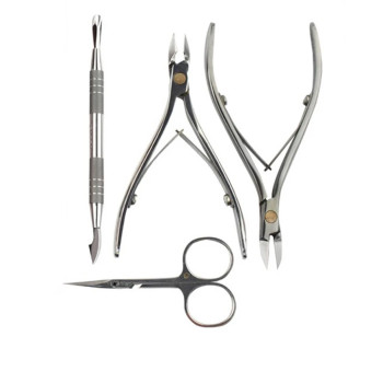 Набор инструментов OLTON (накожницы S+кусачки XS+ножницы 100мм+топорик-лопатка)