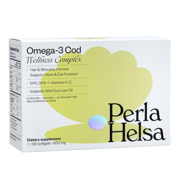 Омега-3 из Трески Perla Helsa с витаминами А и D3 (120 капсул)