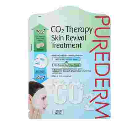 Терапия-СО2 для лица для сияния кожи (тканевая маска на все лицо + 2 круглых патча) 