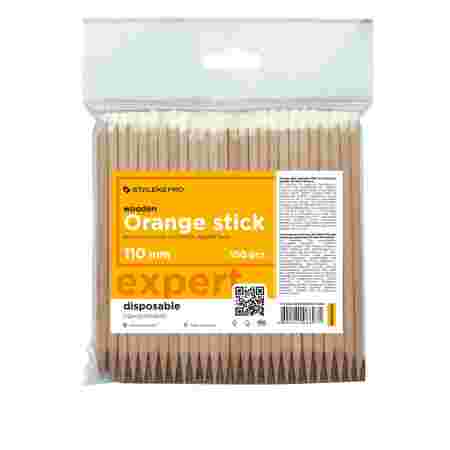 Апельсиновые палочки Сталекс PRO для маникюра деревянные 110 мм (100шт)