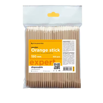 Апельсиновые палочки Сталекс PRO для маникюра деревянные 150 мм (10 ед.)