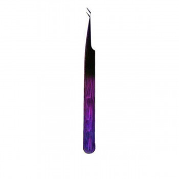 Пинцет XL прямой с изгибом Vivienne Пурпурное сияние