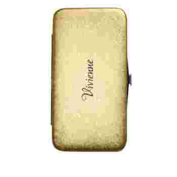 Пенал-книжка Vivienne с резиновыми ячейками+магнит Золото