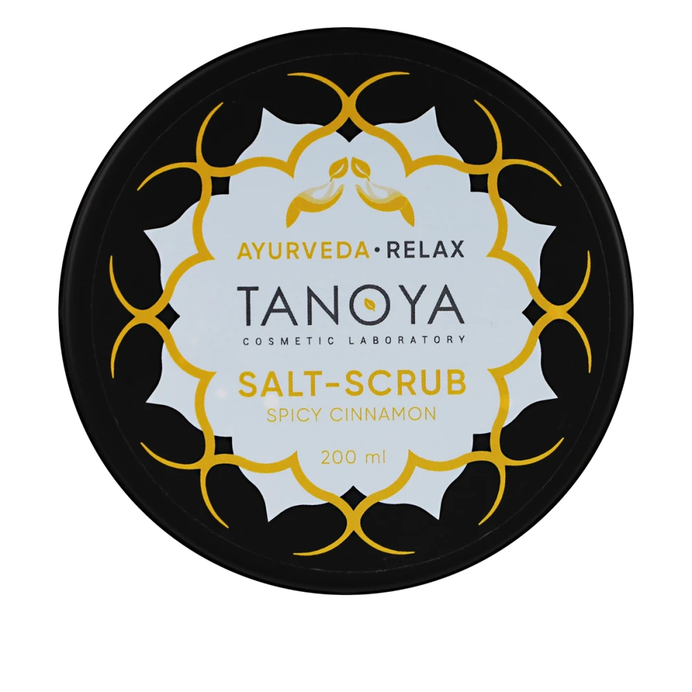 Скраб соляный для тела TANOYA (Аюрведа релакс Пряная корица 200 мл)