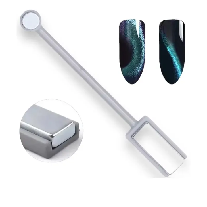 Магніт для гель-лаку Mileo (Сiрий подвійне котяче око прямокутний)