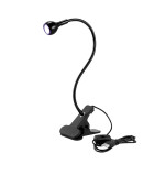 Лампа LED/UV гнучка на прищіпці   (Black 5W)