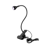 Лампа LED/UV гибкая на прищепке (Black 5W)
