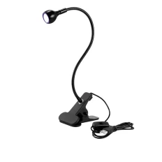 Лампа LED/UV гибкая на прищепке (Black 5W)