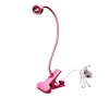 Лампа LED/UV гнучка на прищіпці   (Pink 5W)