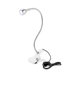 Лампа LED/UV гибкая на прищепке (Silver 5W)