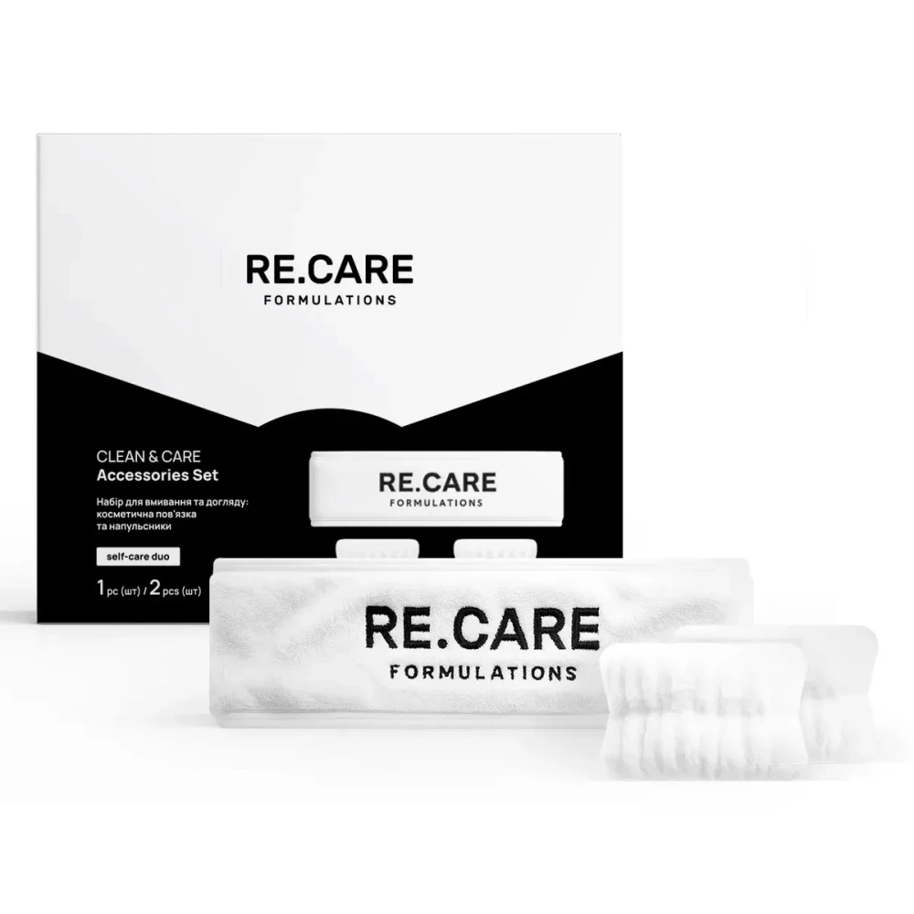 Набор для умывания и ухода Re Care (Clean & Care Accessories Set косметическая повязка и напульсники)