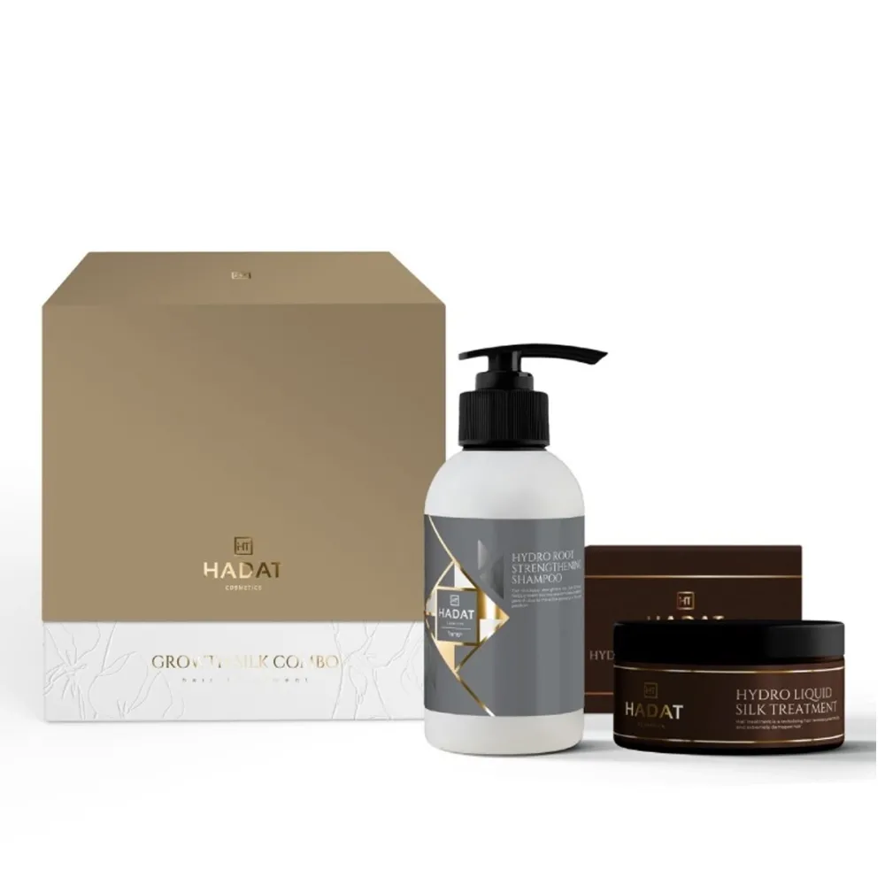 Набор подарочный HADAT (Growth Silk Combo (Root Strengthening Shampoo+Liquid Silk Treatment 70+300))