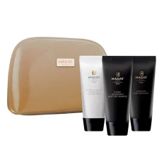 Набор подарочный HADAT (Hydro Liquid Treatment Set (Shampoo+Nutrient Conditioner+Hydro Liquid Treatment Mask 70+70+70 з косметичкою))
