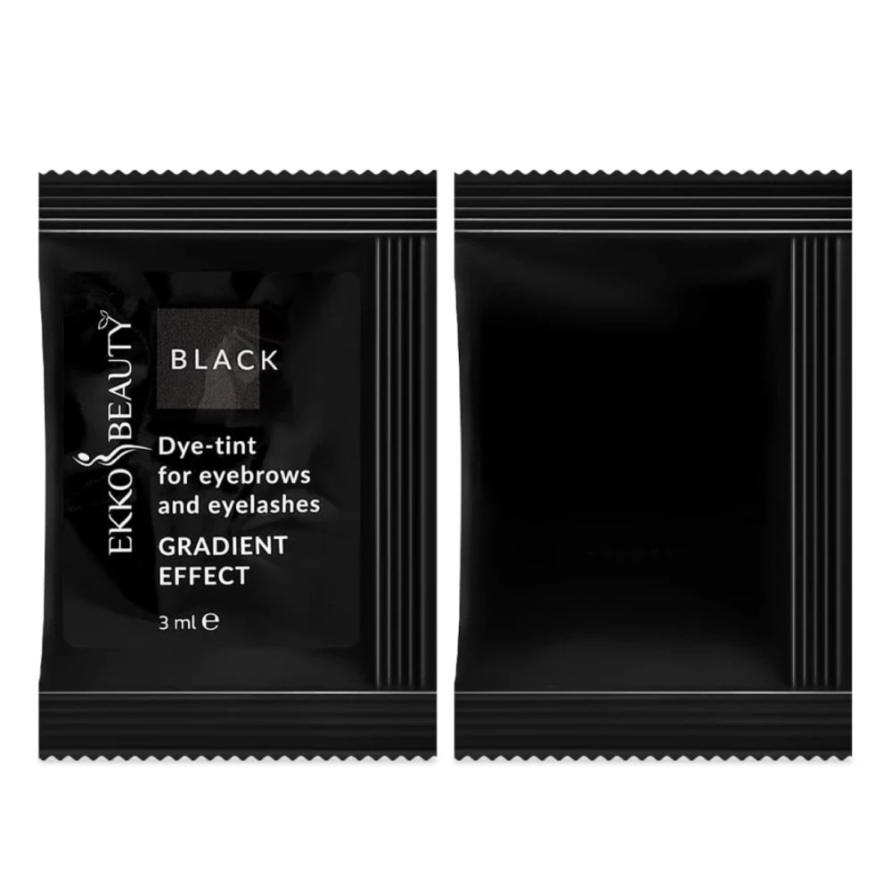 Краска-тинт для бровей и ресниц Ekkobeauty (Gradient effect Black саше)