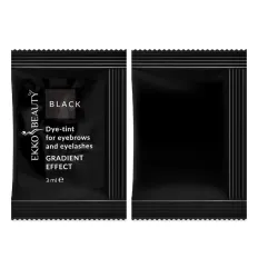 Фарба-тінт для брів та вій Ekkobeauty (Gradient effect Black саше)