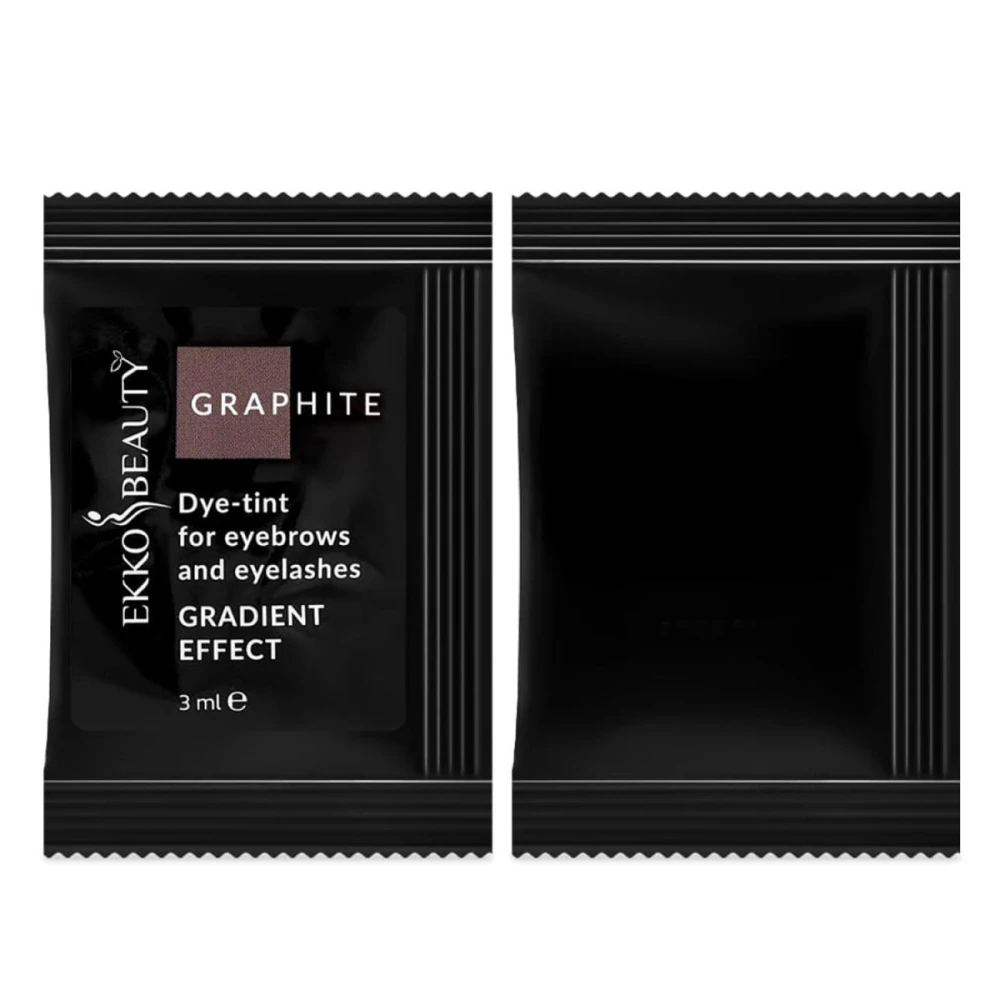 Краска-тинт для бровей и ресниц Ekkobeauty (Gradient effect Graphite саше)