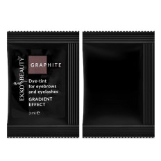 Фарба-тінт для брів та вій Ekkobeauty (Gradient effect Graphite саше)