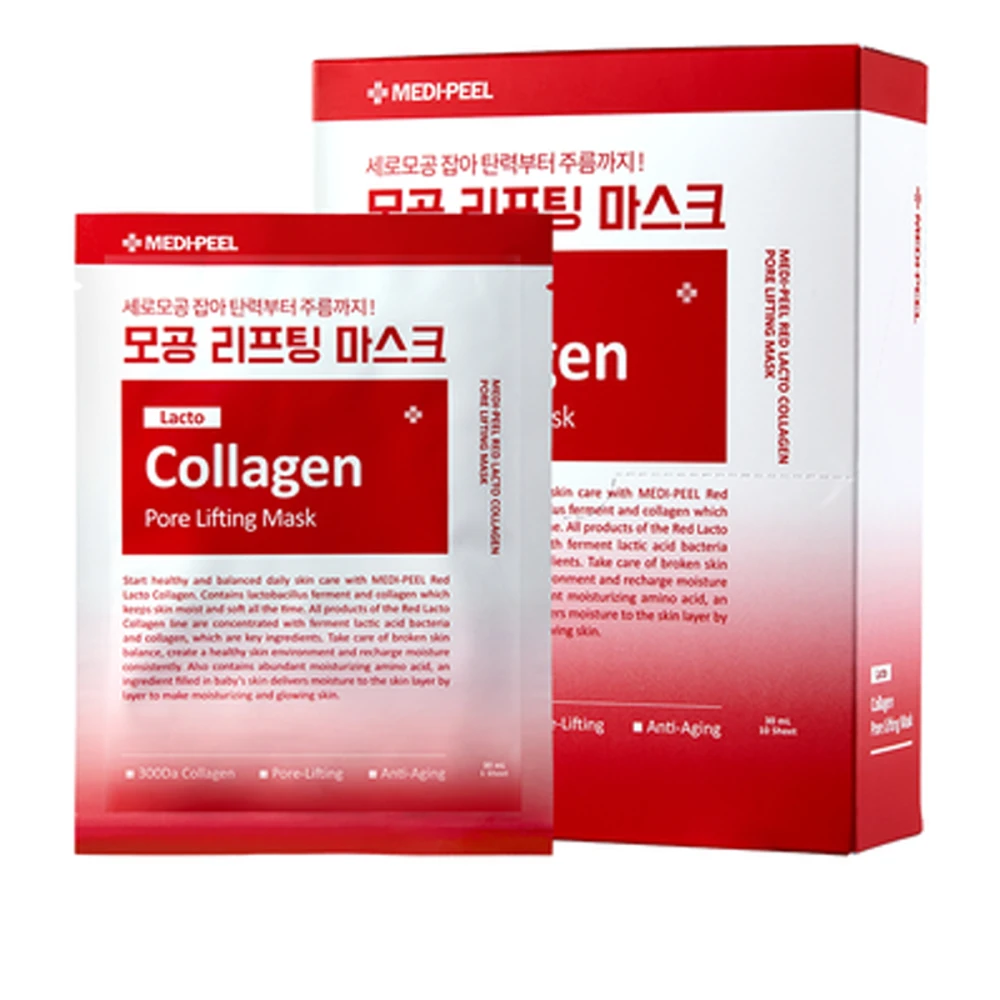 Маска, що звужує пори для обличчя Medipeel (RED LACTO COLLAGEN PORE LIFTING MASK з ліфтинг-ефектом 30 мл)