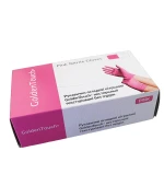 Перчатки нитрил смотровые нестерильные текстурные б/пудры Golden Touch (M Розовый)