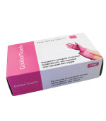 Рукавички нітрил оглядові нестерильні текстурні б/пудри Golden Touch (L Рожевий )