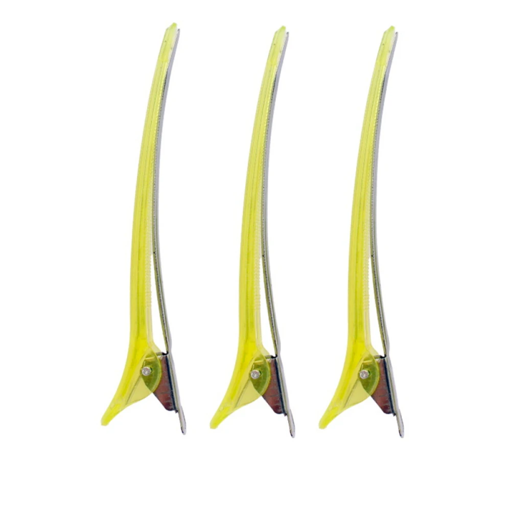 Зажимы для волос Salon (Желтые 3 шт.)