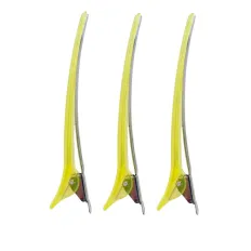 Затискачі для волосся Salon (Жовті 3 шт.)