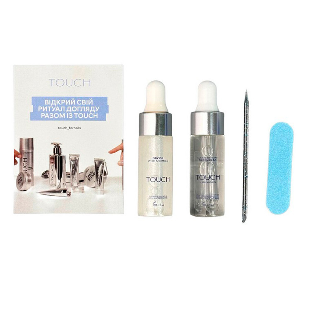 Набор для ухода за ногтями Touch (Moments of care (масло, ремувер, пилочка, палочка))
