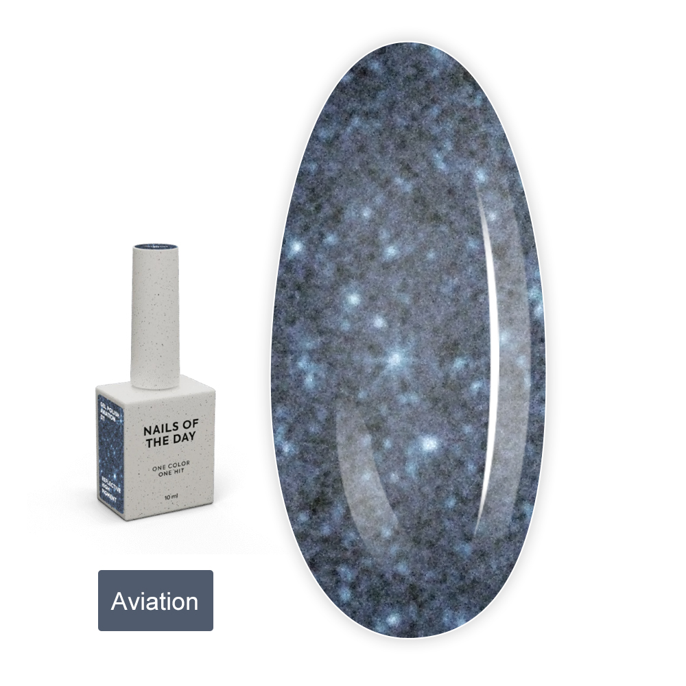 Гель-лак NAILSOFTHENIGHT gel polish, 10 мл (311 Aviation—синьо-сірий)