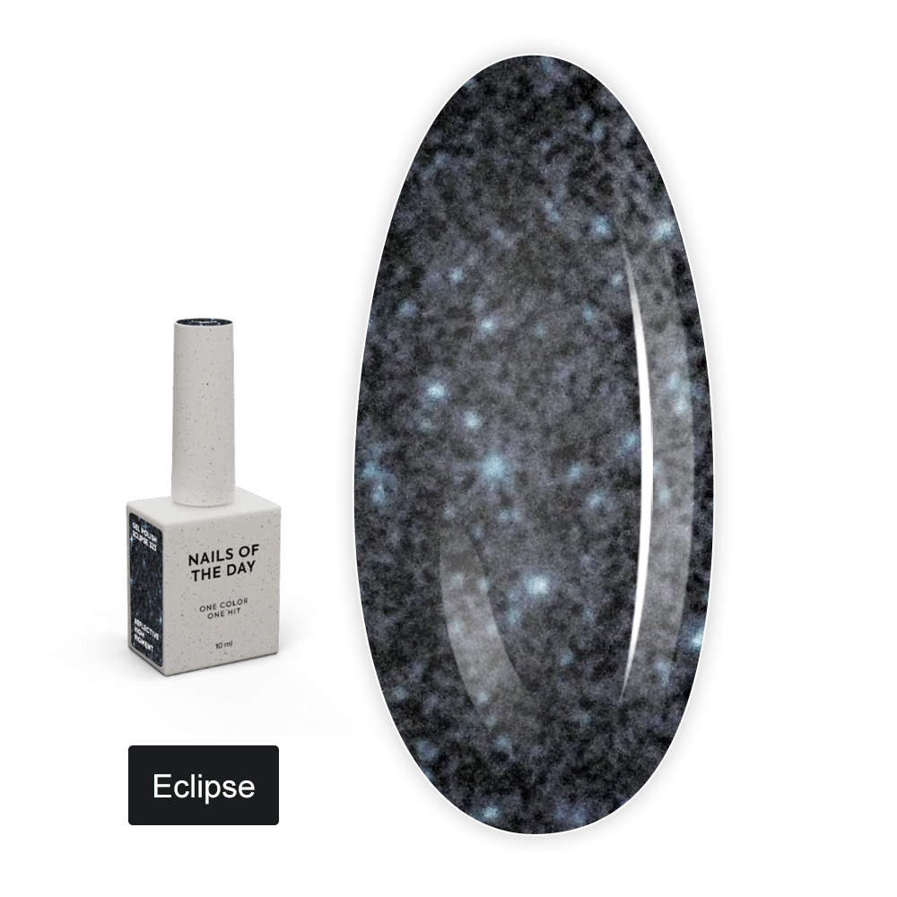 Гель-лак NAILSOFTHENIGHT gel polish, 10 мл (323 Eclipse  — чорно-синій)