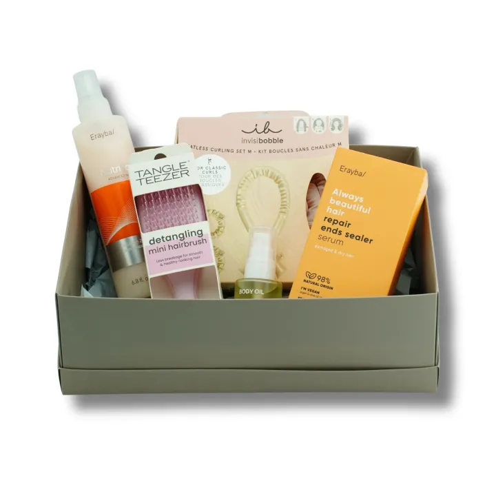 Набор подарочный French Hair Set (№5 (Дополнительный уход для волос, щетка, аксессуар, масло для тела))