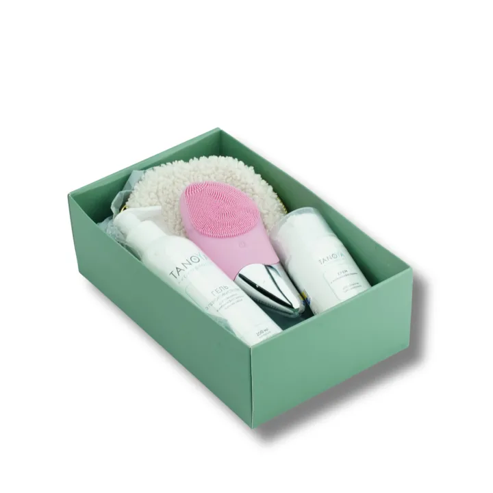 Набор подарочный French Face Set (№01 (щетка для лица, гель и крем для лица))