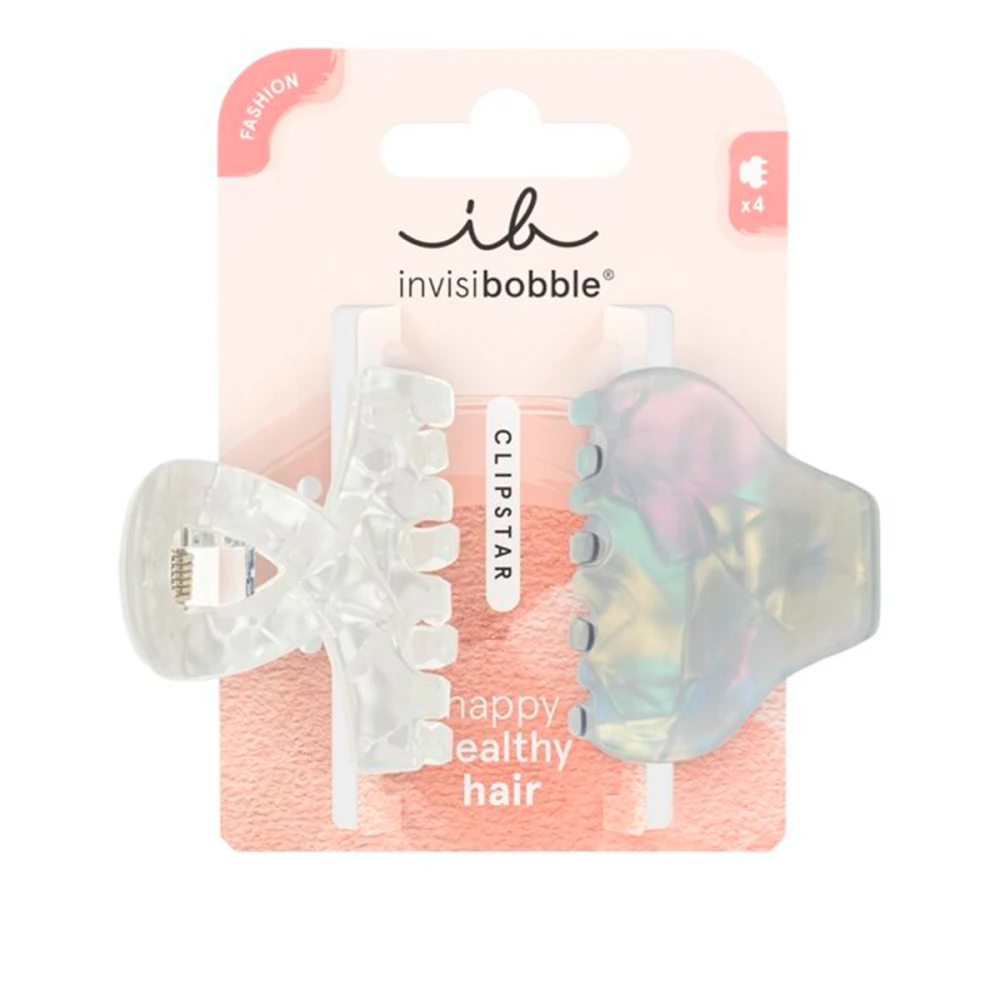 Заколка для волосся Invisibobble CLIPSTAR (Pearly Frost блакитний/білий)
