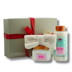 Набір подарунковий French Body Set (№03 (гель для душу, скраб для тіла, пов'язка))