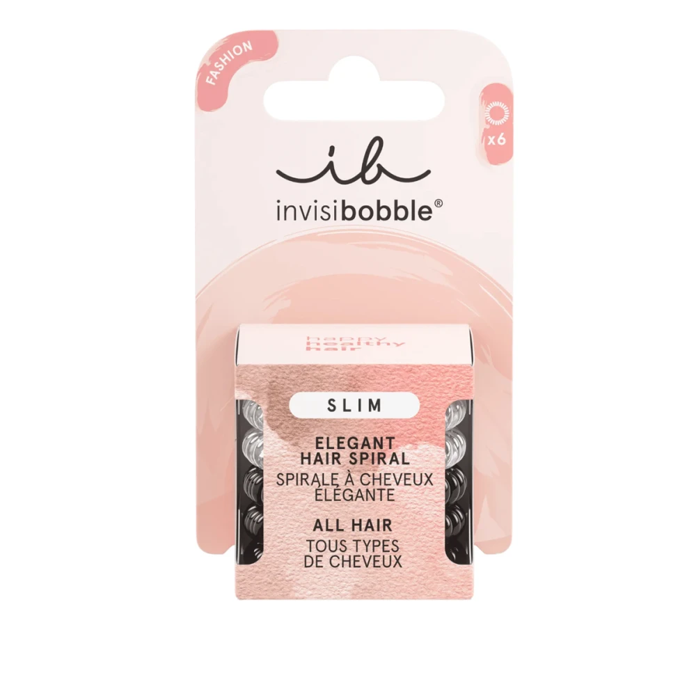 Резинка-браслет для волос Invisibobble SLIM (Day and Night черный/прозрачный)