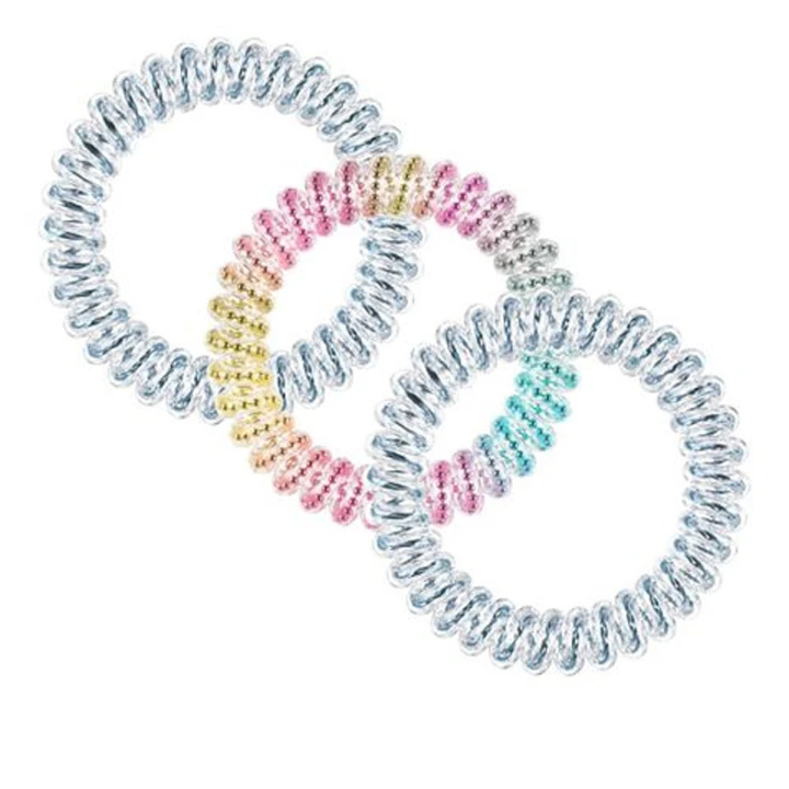 Резинка-браслет для волос Invisibobble SLIM (Au Soleil Summer Glow радужный/голубой)