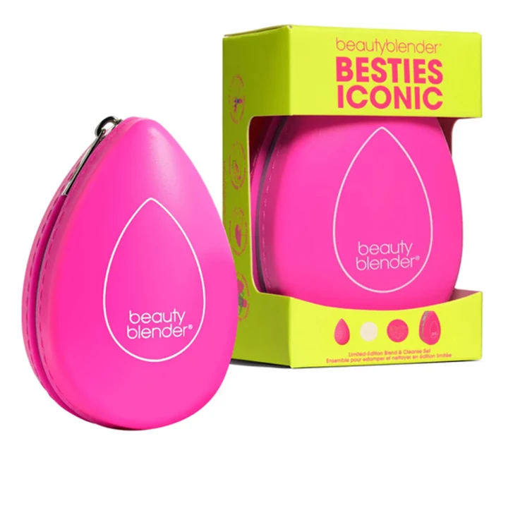 Набор спонжей для лица Beautyblender (Besties Iconic Blend&Cleanse Starter Set Розовый 4в1)