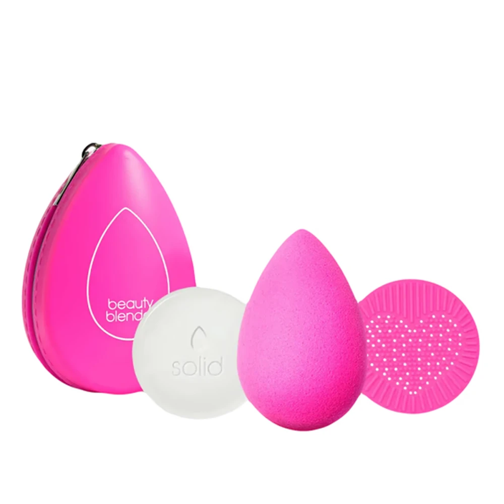 Набор спонжей для лица Beautyblender (Besties Iconic Blend&Cleanse Starter Set Розовый 4в1)