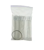 Палитра French для лаков веерная по 1 ноготку длинная (50 шт) (Прозрачный)