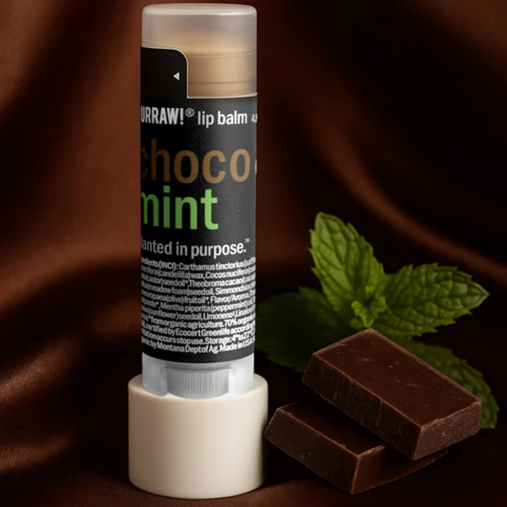 Бальзам для губ Hurraw! 4,8 г (Choco/Mint)