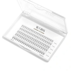 Ресницы накладные пучковые WoBs Crease cross 5 лент, 100 шт (30d07mix 8-9-10-11-12mm)