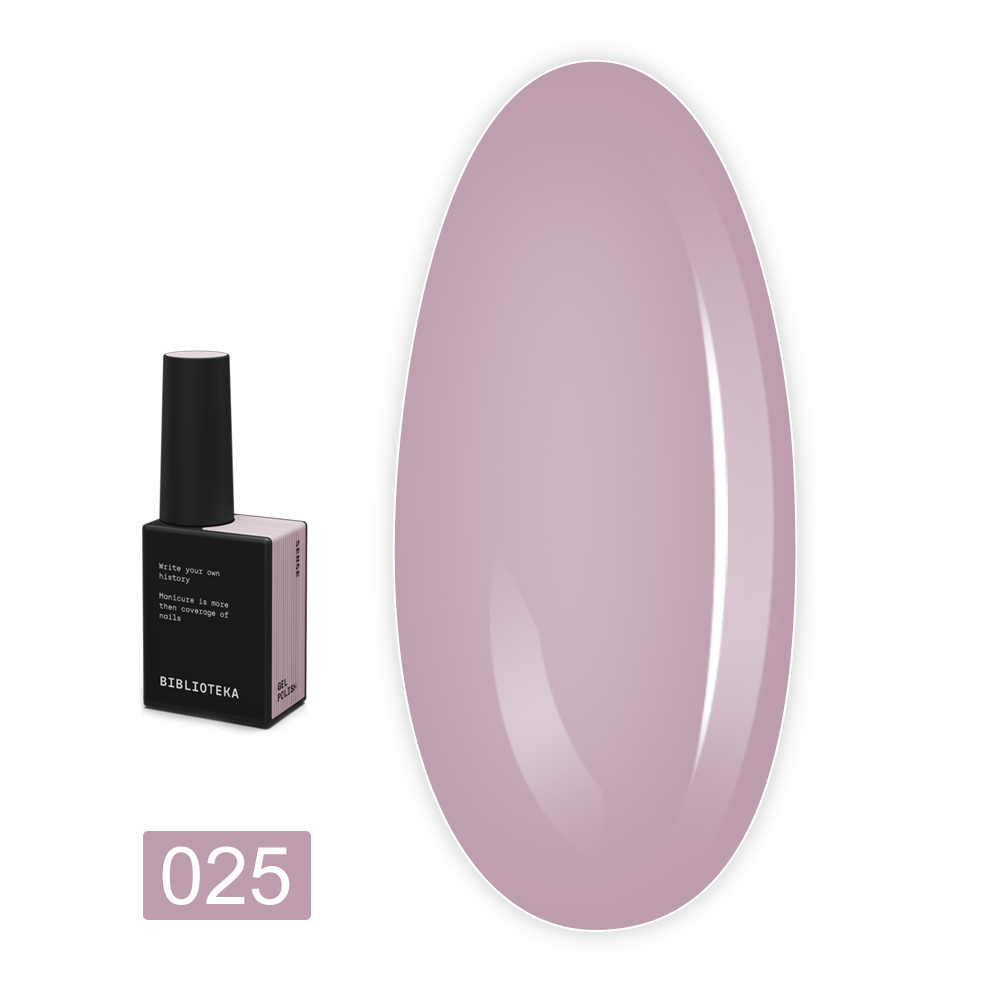 Гель-лак BIBLIOTEKA , 10 мл (25 Sense - Нюдово-рожевий)
