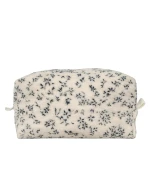 Косметичка пухнаста середня Miso (Біла в синю квіточку Квадрат)