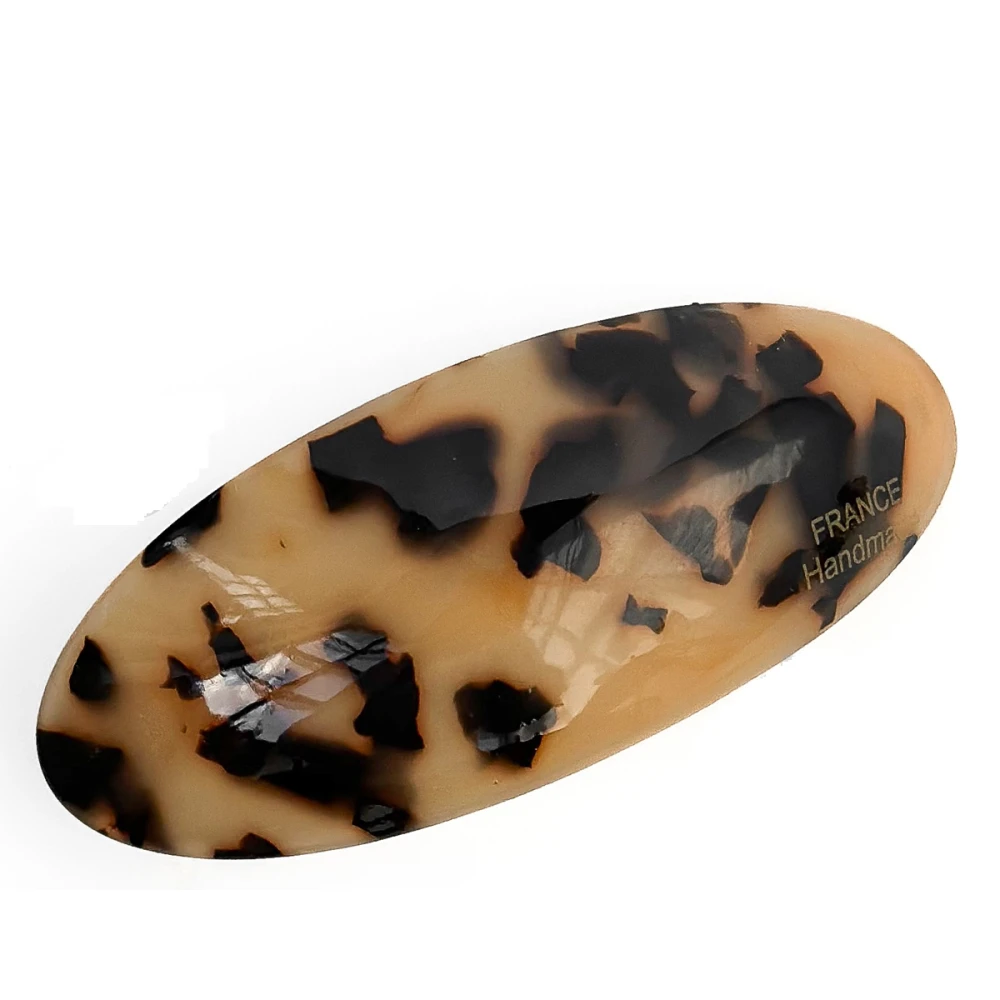 Заколка автомат Miso (Коричневий з розводами)